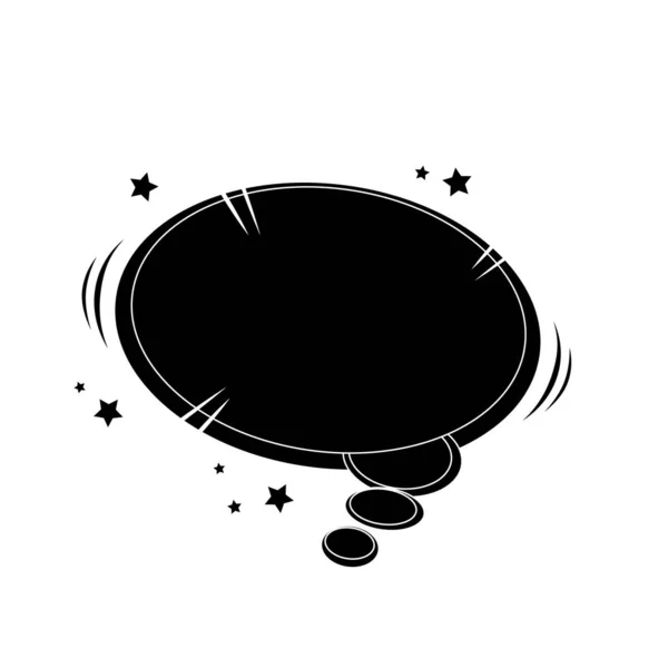 Silhouette de la parole bulle style pop art — Image vectorielle
