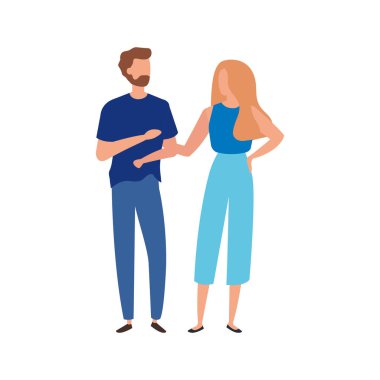 Genç çift Avatar karakter simgeleri