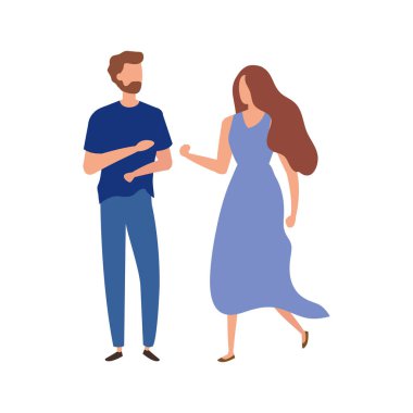 Genç çift Avatar karakter simgeleri