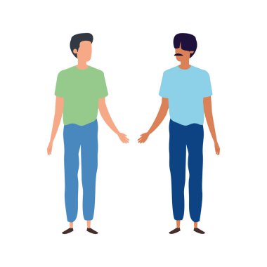 Genç erkekler karakter simgeleri