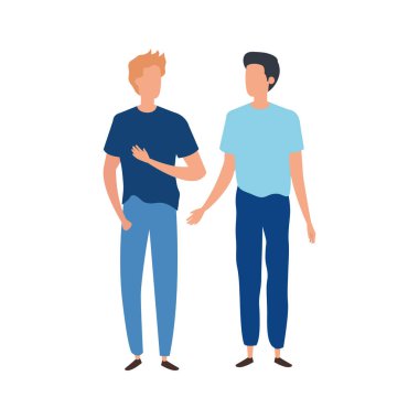 Genç erkekler karakter simgeleri