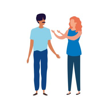 Genç çift Avatar karakter simgeleri