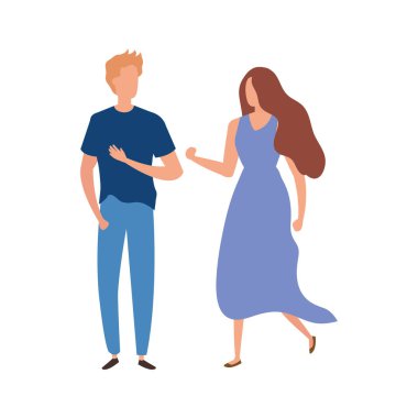 Genç çift Avatar karakter simgeleri