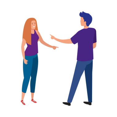 Genç çift Avatar karakter simgesi