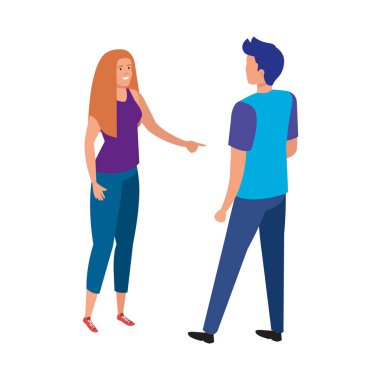 Genç çift Avatar karakter simgesi
