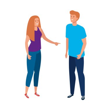 Genç çift Avatar karakter simgesi