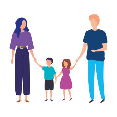 Ebeveynler ve oğulları Avatar karakterleri