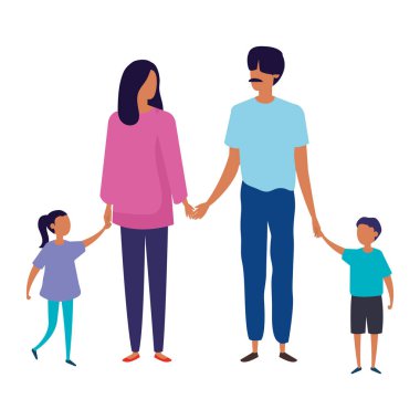 Ebeveynler ve oğulları Avatar karakterleri