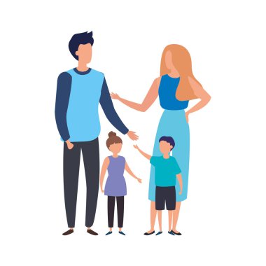 Ebeveynler ve oğulları Avatar karakterleri