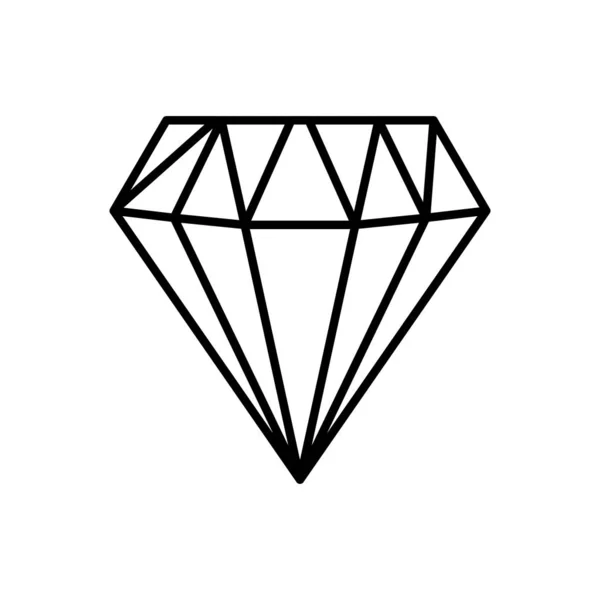 Διαμάντι πολύτιμο ποπ τέχνη στυλ εικονίδιο — Διανυσματικό Αρχείο