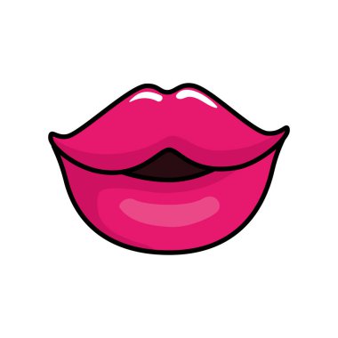 Seksi dudaklar sanat tarzı simgesi