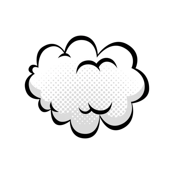 Cloud pop art stijl pictogram — Stockvector