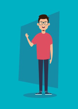 Genç adam avatar karakter simgesi