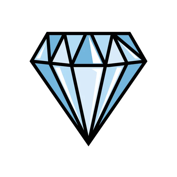 Icono de estilo de arte pop precioso diamante — Vector de stock