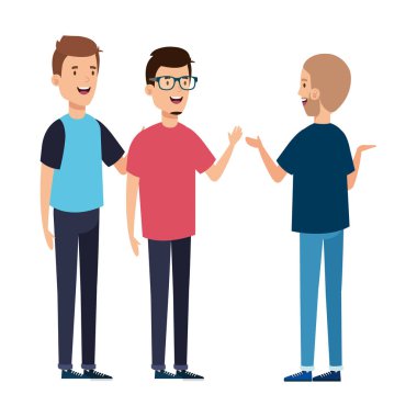 bir grup genç erkek Avatar karakter simgesi