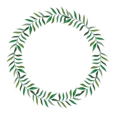 Yapraklarla çevrili bir çerçeve