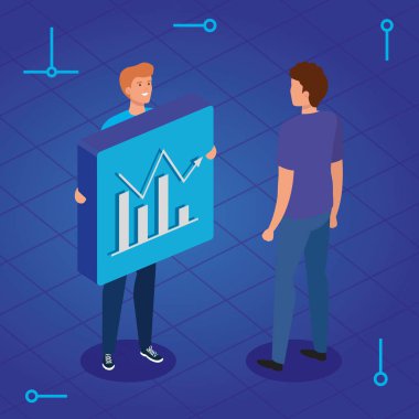 gençler ve çubuklu düğme istatistiksel grafik