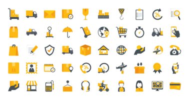 bundle of delivery service icons