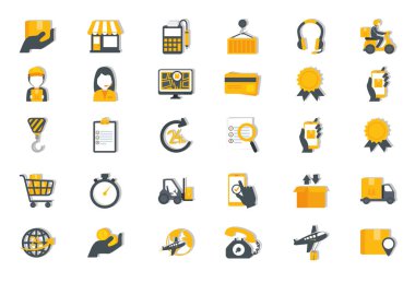 bundle of delivery service icons