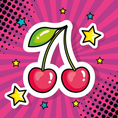 kirazlar pop sanat tarzı simge