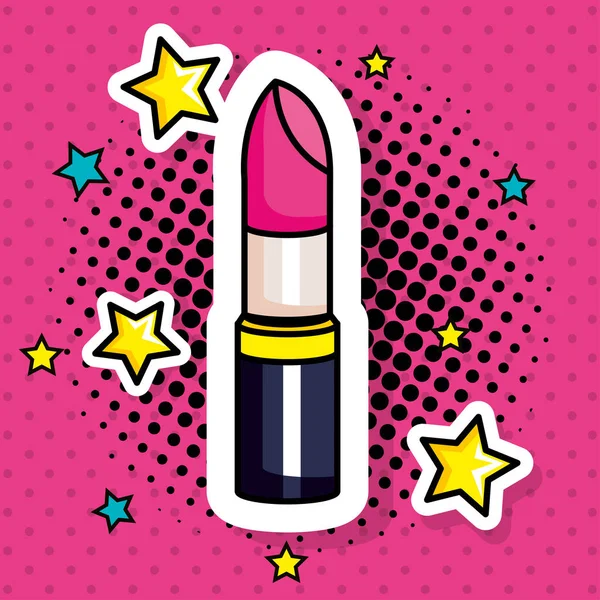 Lipstick pop art style icon — Stock Vector