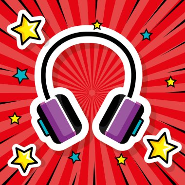 kulaklık pop sanatsal simgesi