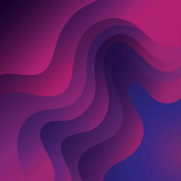 Wellen Hintergrund rosa und lila Farben — Stockvektor