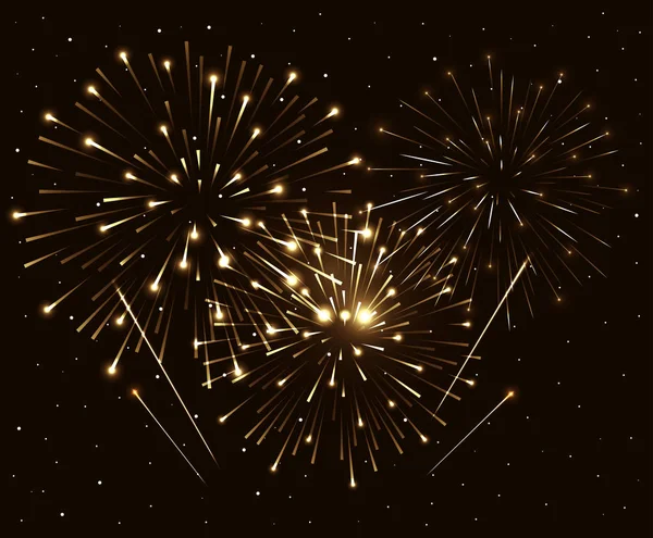 Tűzijáték splash robbanás háttér ikon — Stock Vector