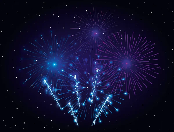 Fireworks splash explosion background icon — Stock Vector