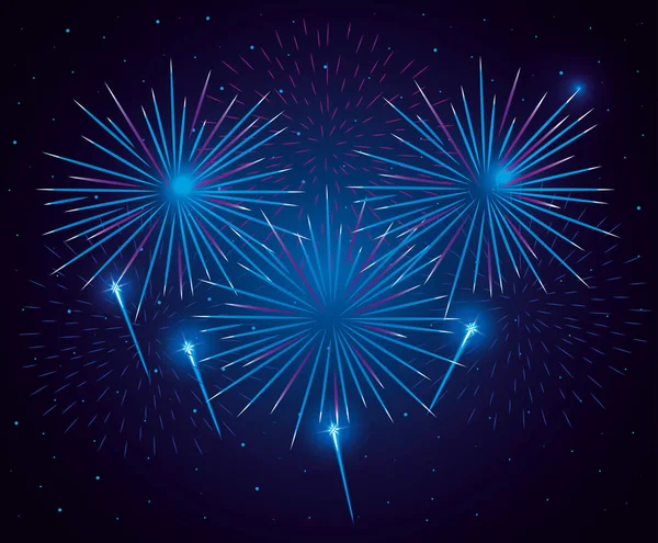 Fireworks splash explosion background icon — Stock Vector