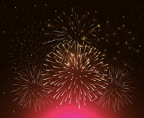 Feuerwerk spritzt Explosion Hintergrund Symbol — Stockvektor