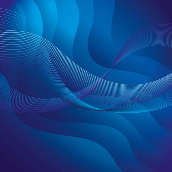 Vagues fond bleu icône de couleur — Image vectorielle
