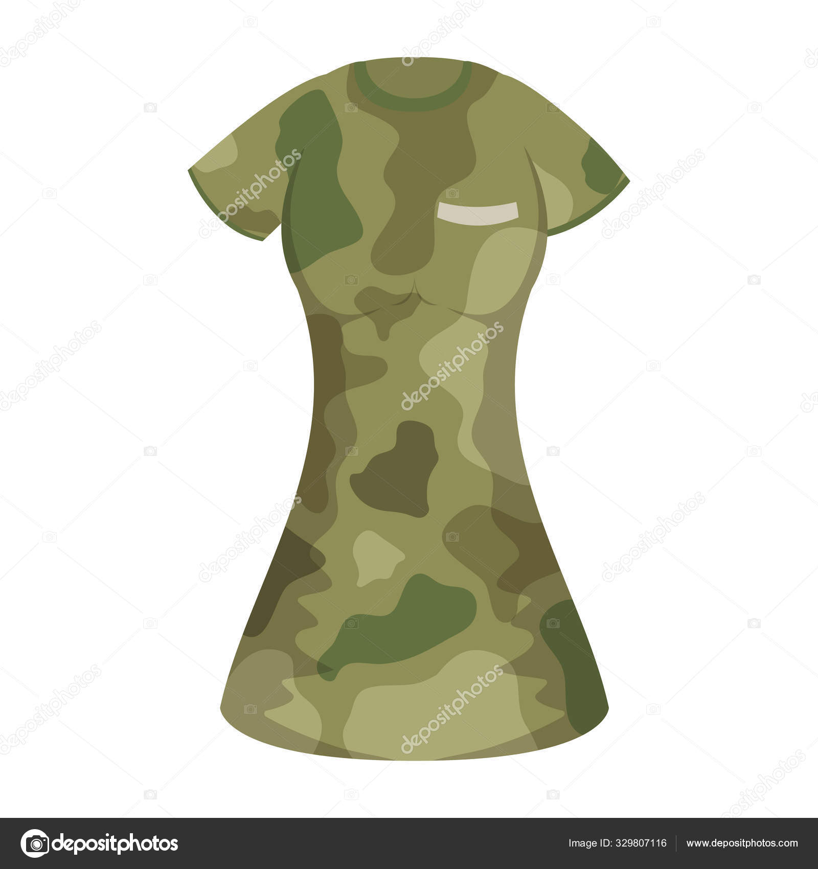 Female shirt uniform military camouflage icon Stock Vector Image by