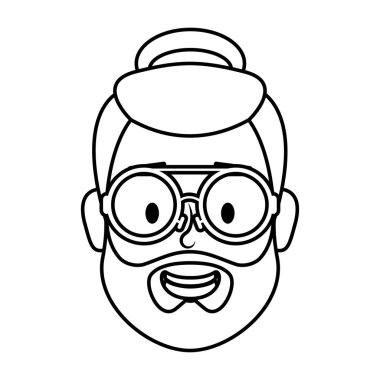 Şapkalı ve gözlüklü genç adam.