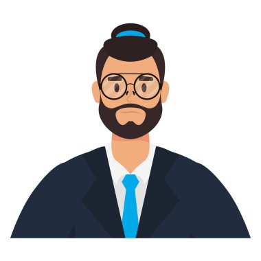 Sakallı ve şapkalı genç adam.