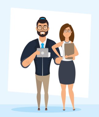 Kadın karakterli sakallı genç adam.