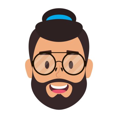 Şapkalı ve gözlüklü genç adam.