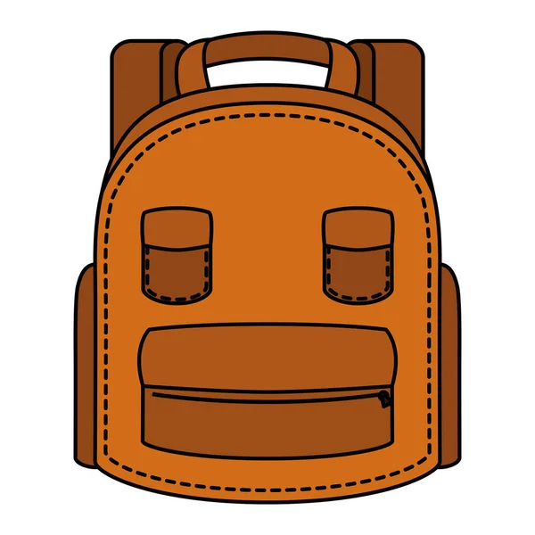 School bag equipment isolated icon — Stock Vector