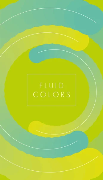 Pintura verde y azul fluido colores fondo — Vector de stock