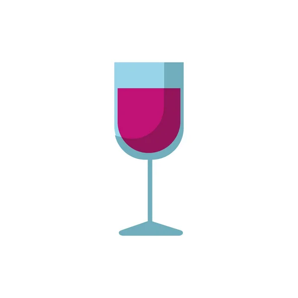 Coupe de vin boisson icône isolée — Image vectorielle