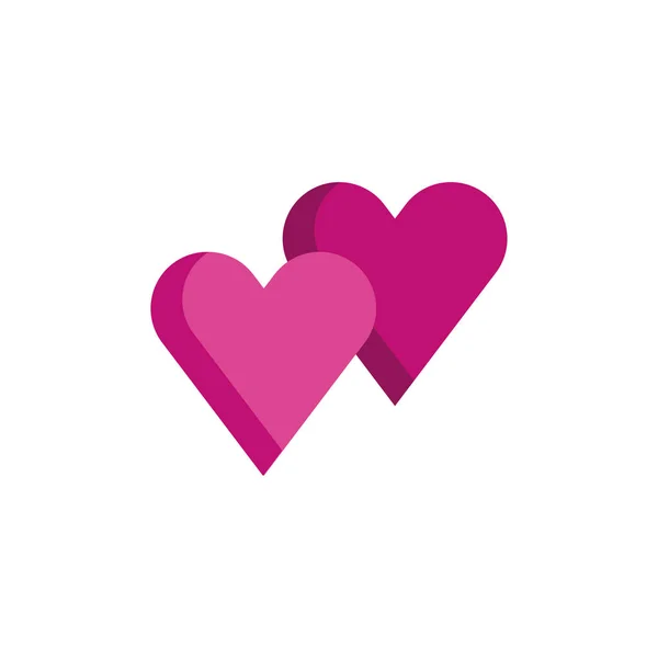 Happy valentines day hearts icons — Stock Vector