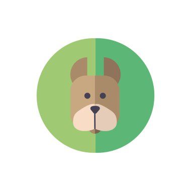 cute dog pet head character