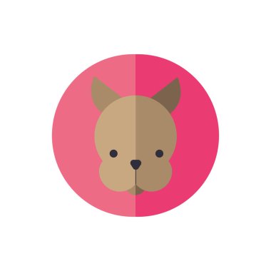 cute dog pet head character