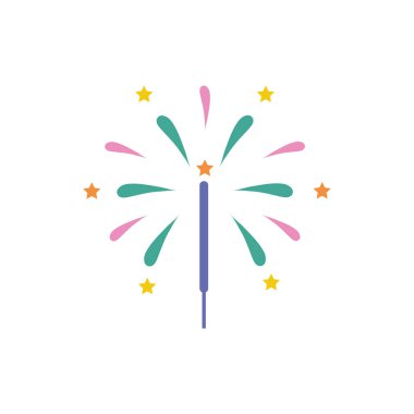 Havai fişek patlaması izole edilmiş simgeyi sıçrattı