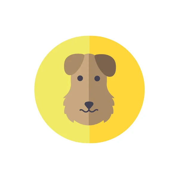 Cute dog pet head character — Stock Vector