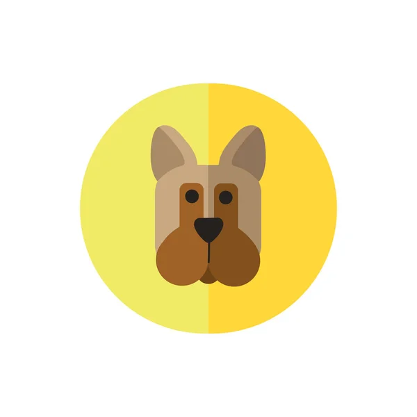 かわいい犬ペットの頭のキャラクター — ストックベクタ