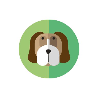 cute dog pet head character