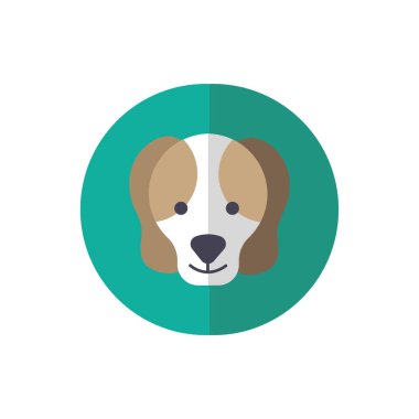cute dog pet head character