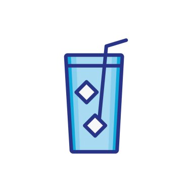 Buzlu çay içeceği izole edilmiş ikon