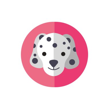 cute dog pet head character